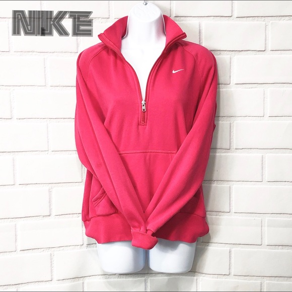Nike Jackets & Blazers - Nike Pink Half ZIP pullover Women’s XL